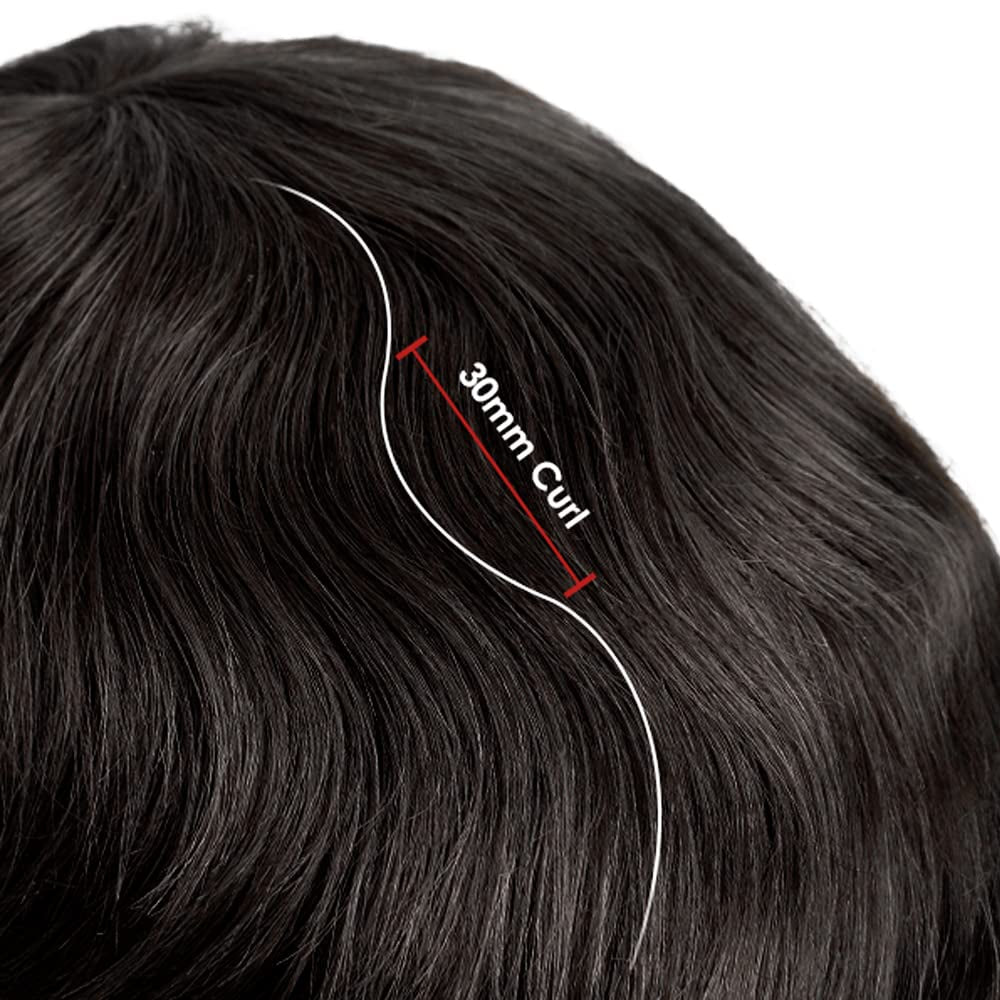 Hair System for Men Real Human Hair Full French Lace Mens Hair System Size 8X10 Inches Mens Toupee #1